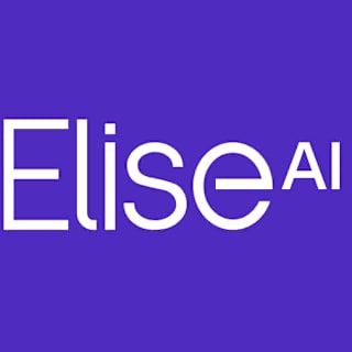 EliseAI logo on a purple background, featuring the company name in white text with 'AI' in superscript.